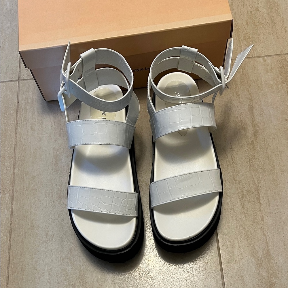White Strappy Sandals